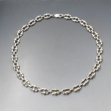 Mexico Taxco 925 silver floral necklace